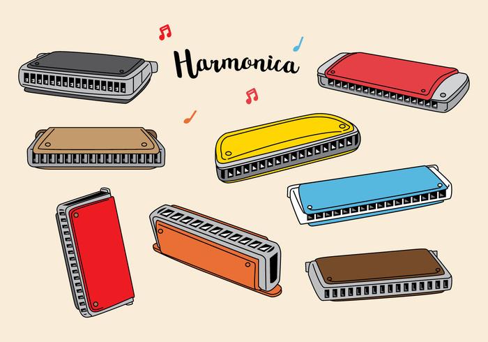 700x490 Free Harmonica Vector