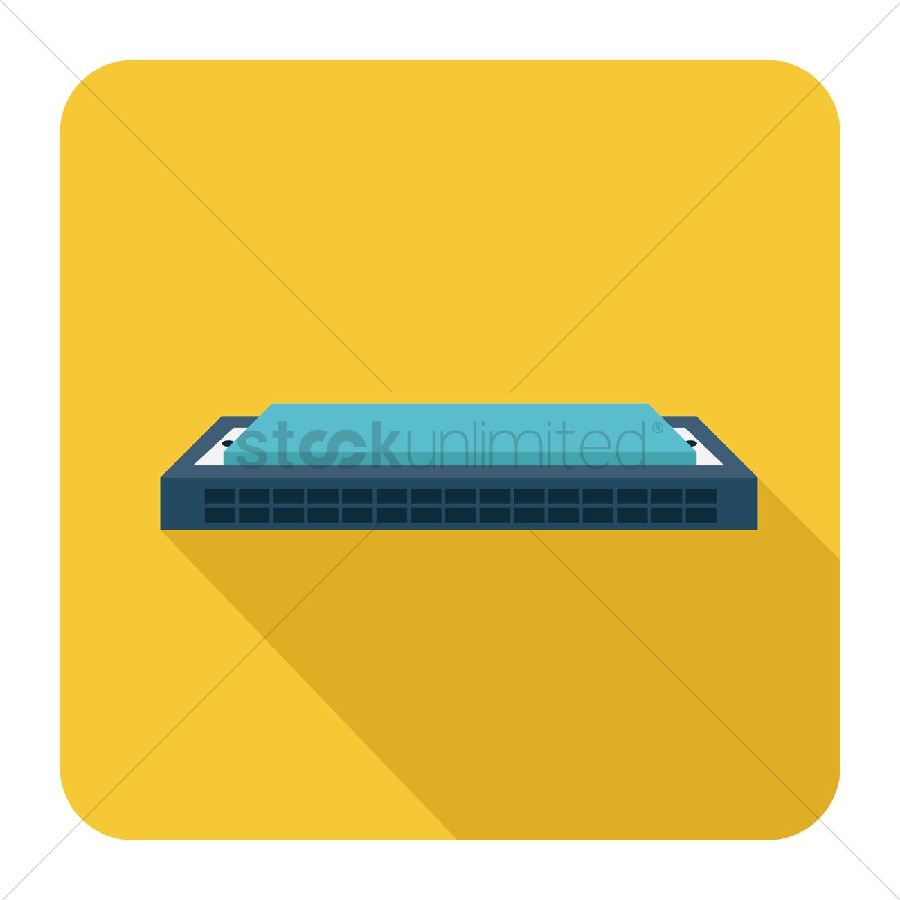 1300x1300 Free Harmonica Vector Image