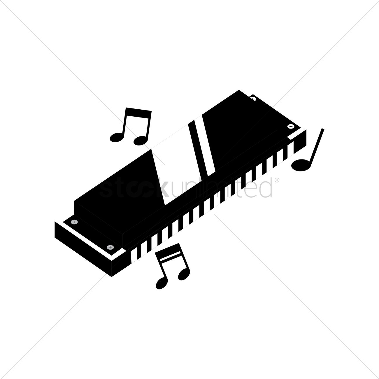 1300x1300 Free Silhouette Of Harmonica Vector Image
