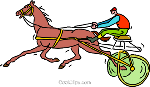 480x277 Harness Racing Royalty Free Vector Clip Art Illustration