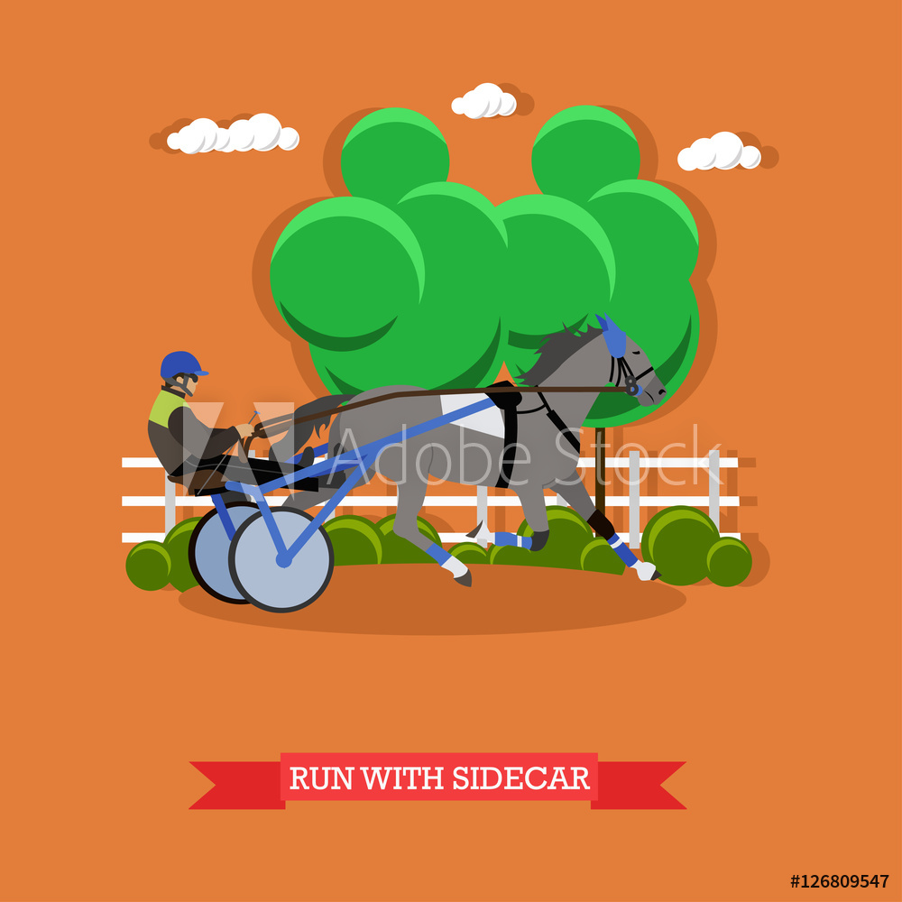 1000x1000 Photo Art Print Harness Horse Racing, Vector Design Europosters