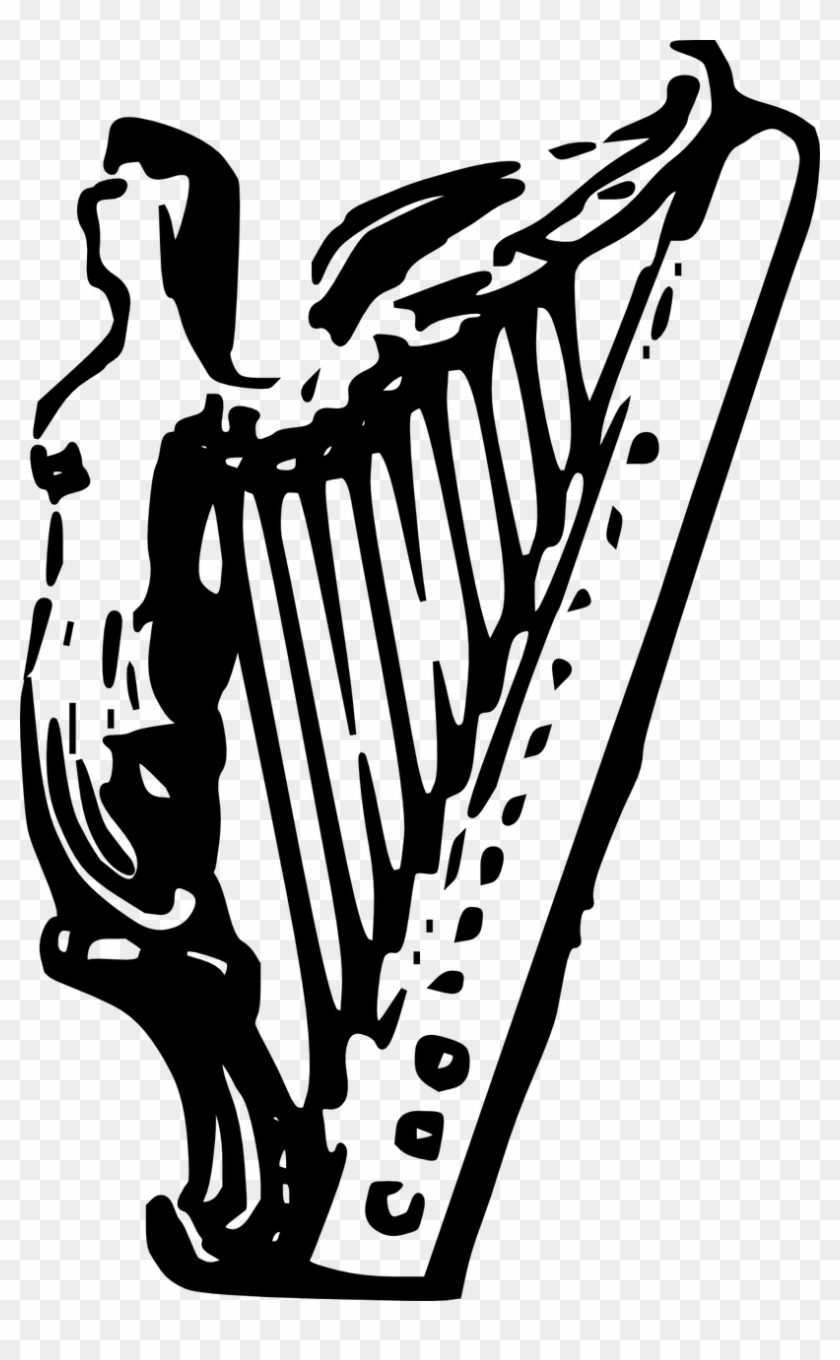 840x1360 Harp, Angel, Musical Vector Graphics, Free