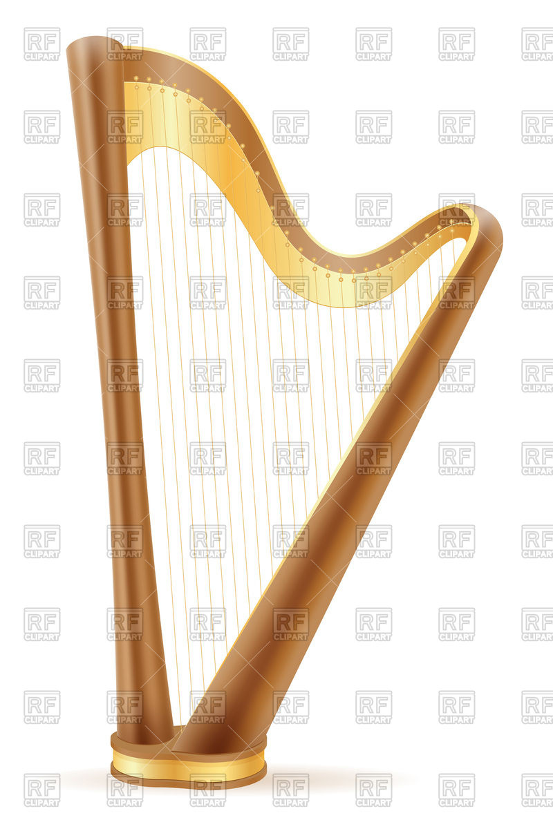 800x1200 Harp Vector Image Of Objects Konturvid