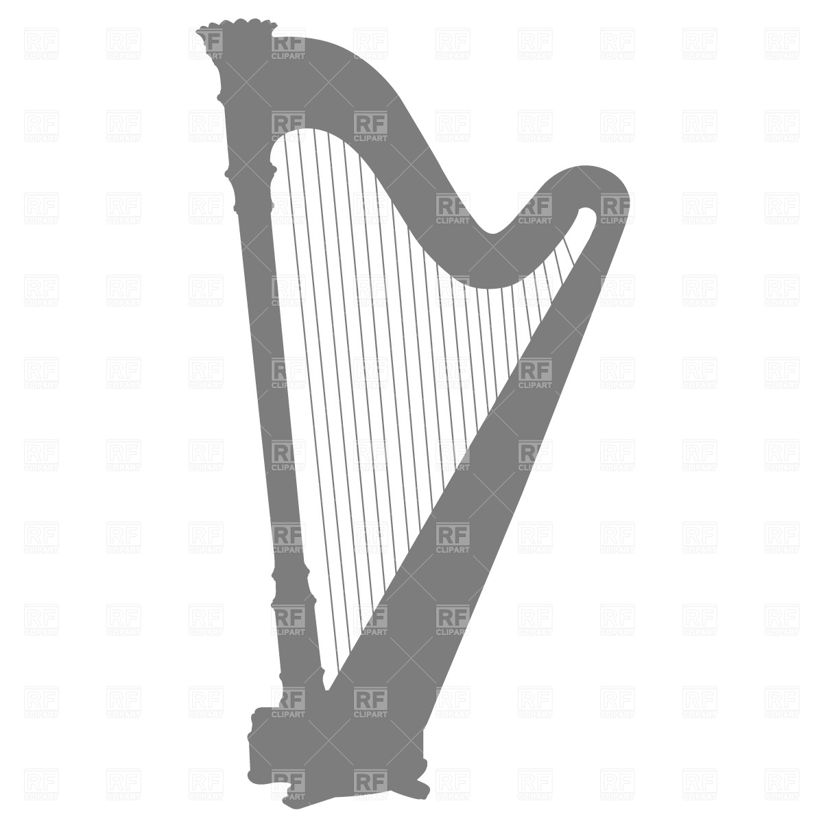 1200x1200 Harp Vector Image Of Objects Prague