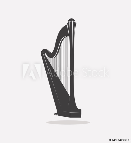 456x500 Harp Vector Logo