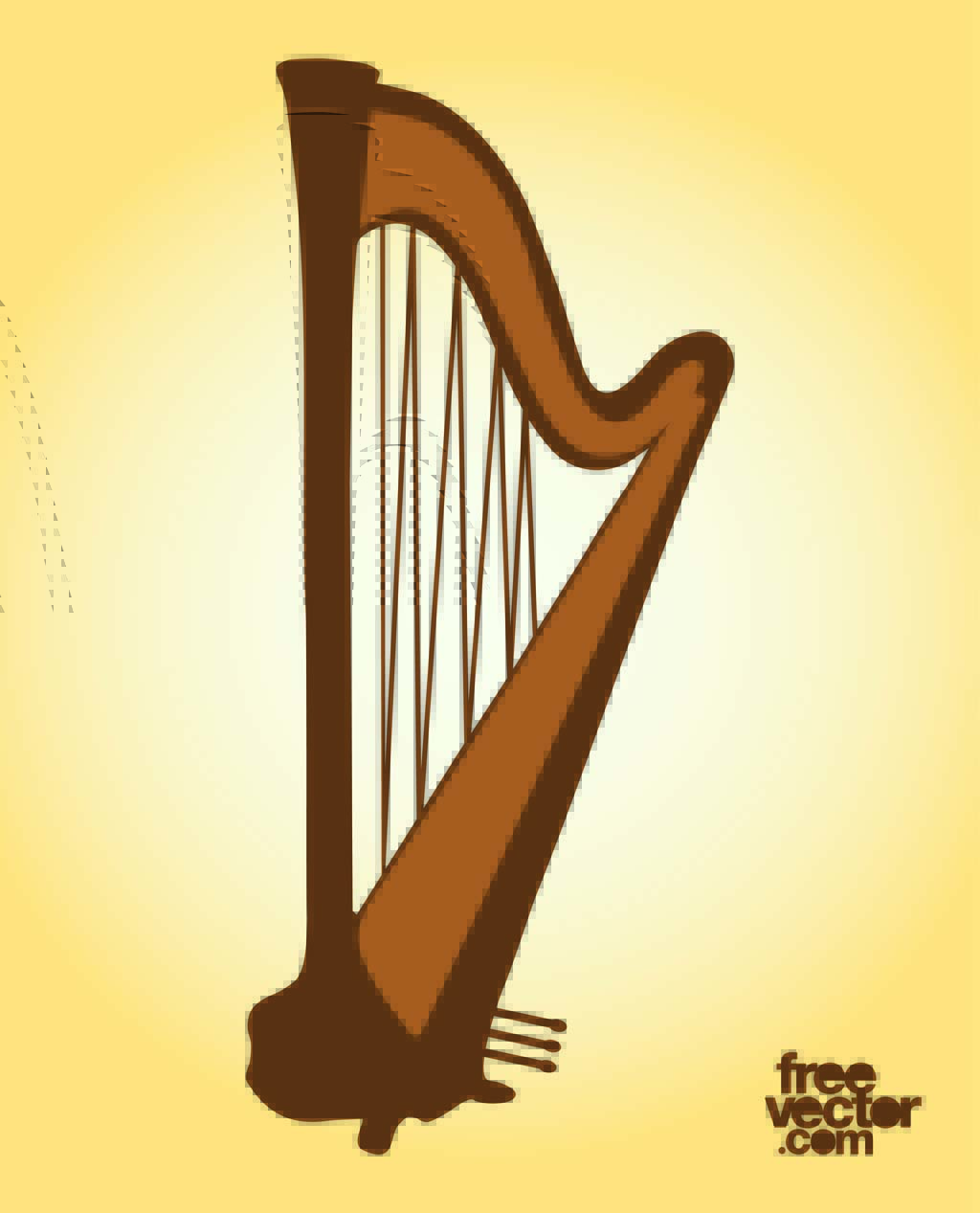 1024x1267 Harp Vector Vector Art Graphics