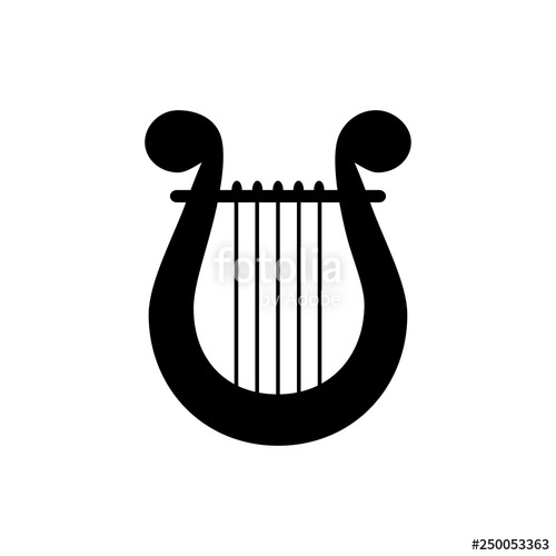 500x500 Harp Vector Icon Stock Image And Royalty Free Vector