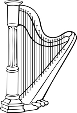 250x368 Vector Harp Free Vector Download
