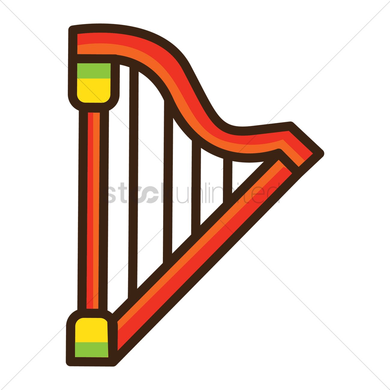 1300x1300 Free Harp Vector Image