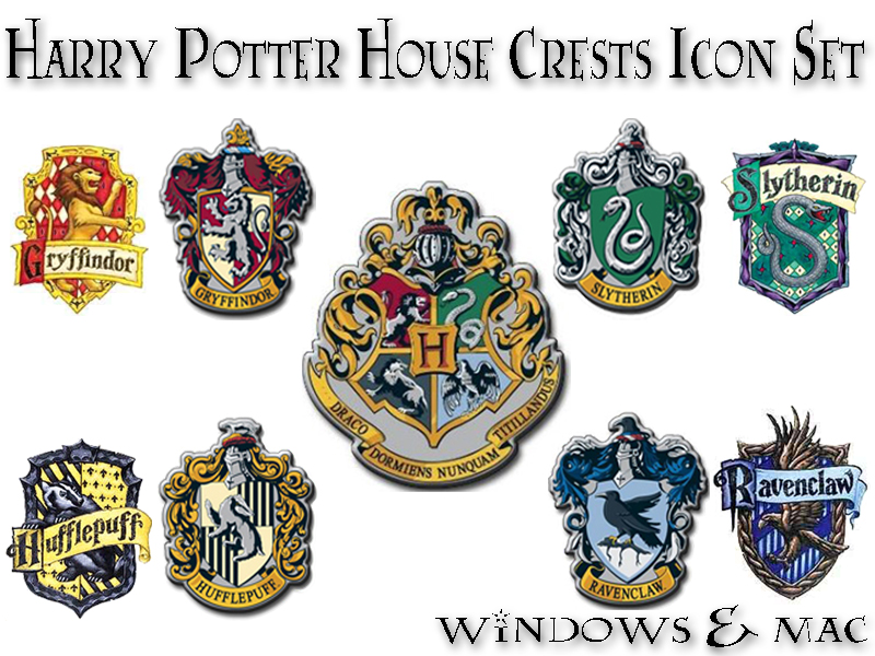 Harry Potter House Crest Icons 800x600 Harry Potter House Crest Icons