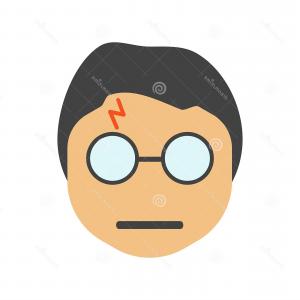 300x300 Harry Potter Smile Icon Vector Sign Symbol Isolated White