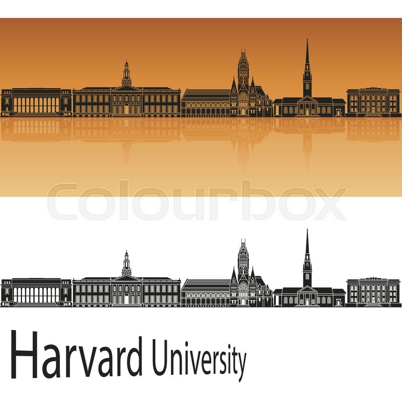 800x800 Harvard University Skyline In Orange Stock Vector Colourbox