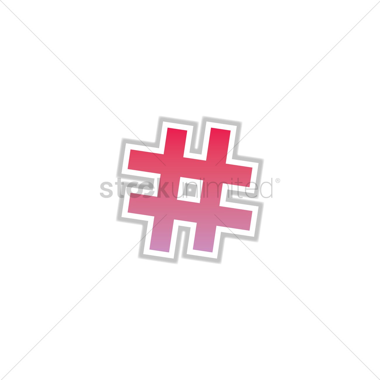 1300x1300 Hashtag Icon Vector Image