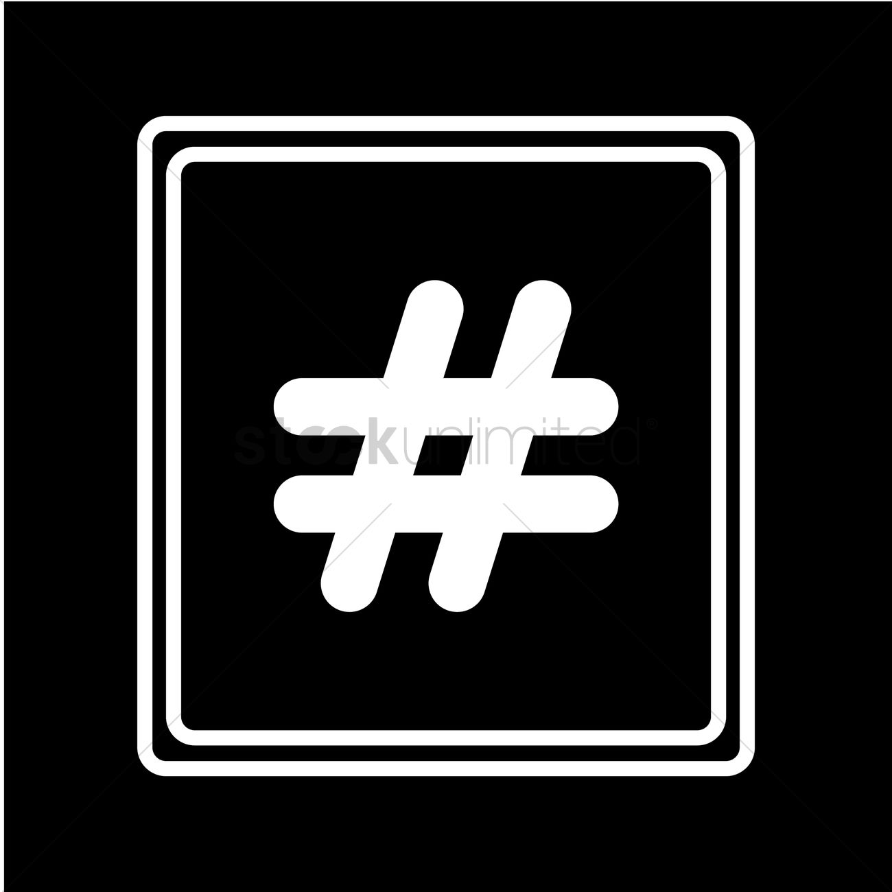 1300x1300 Hashtag Icon Vector Image