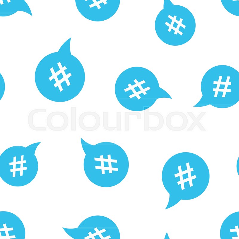 800x800 Hashtag Icon Seamless Pattern Stock Vector Colourbox
