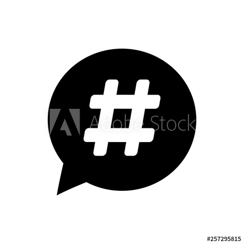 500x500 Hashtag Icon Vector
