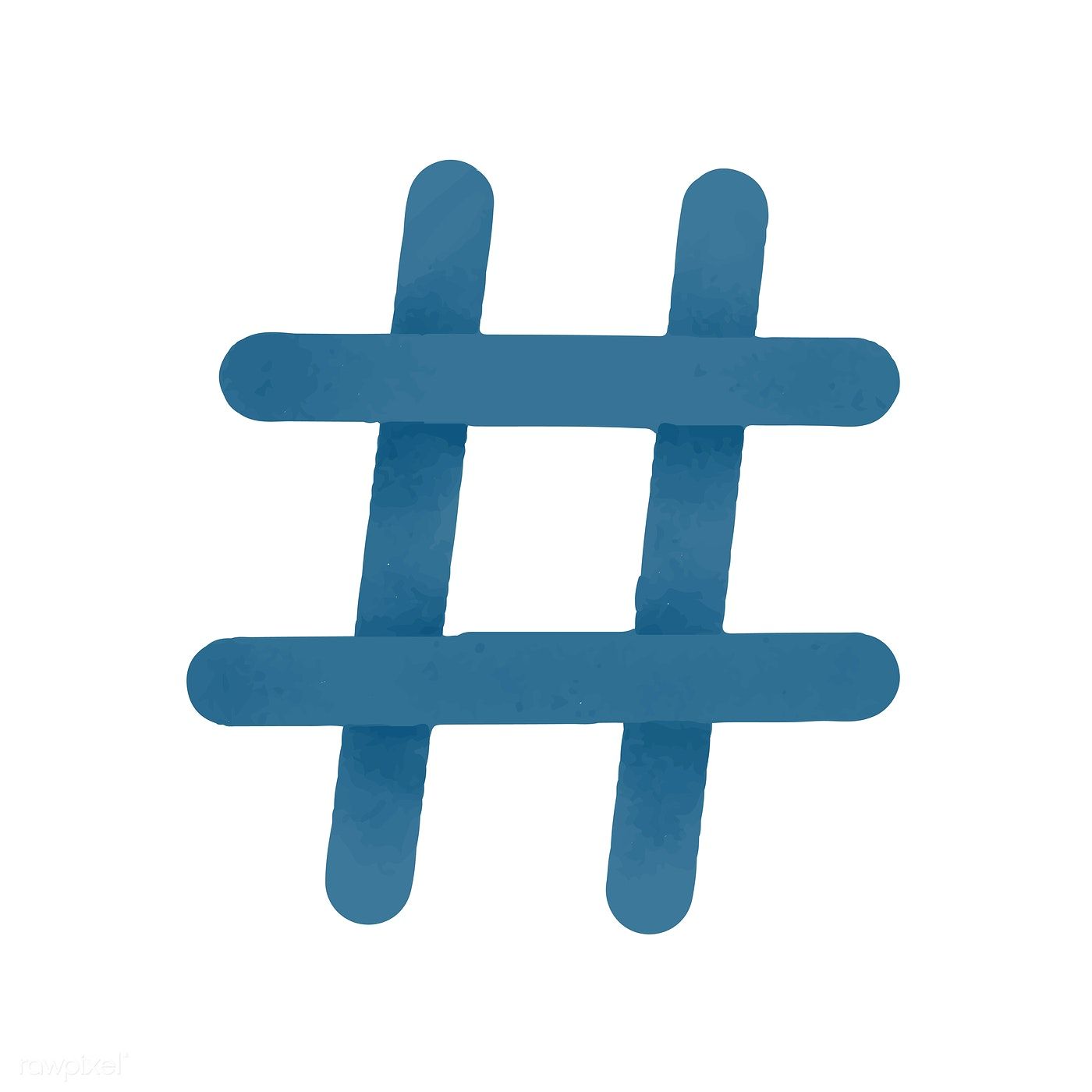 1400x1400 Hashtag Social Media Icon Vector Free Image