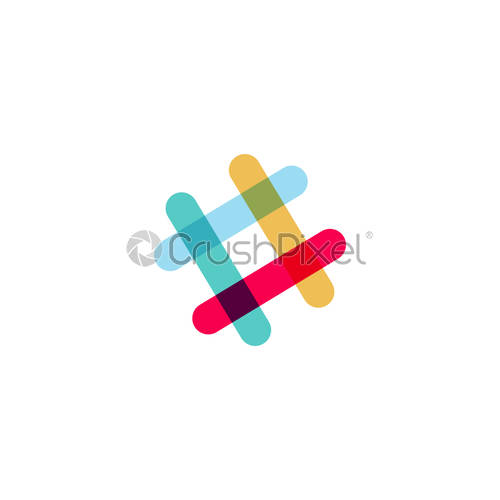 500x500 Hashtag Colorful Logo Icon Vector Illustration Isolated