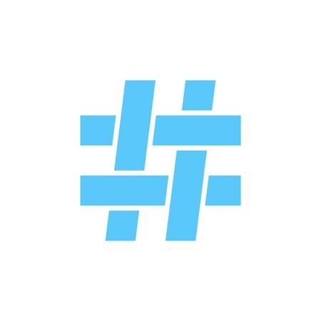 450x450 Music Sharp Sign, Hashtag Icon Vector, Solid Logo Illustration