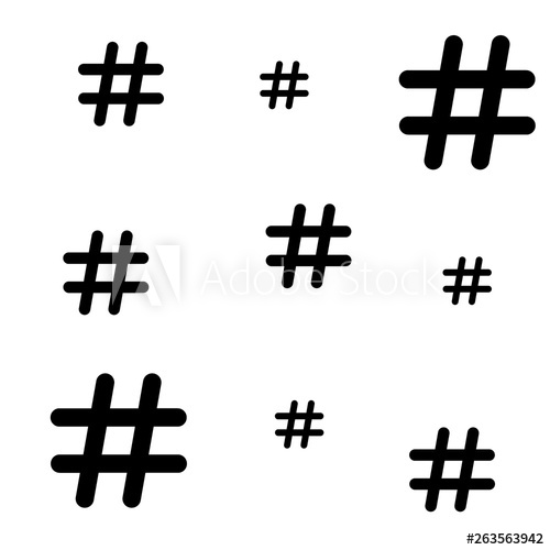 Hashtag Sign Different Sizes Hashtag Vector Background 500x500 Hashtag Sign Different Sizes Hashtag Vector Background
