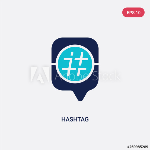Two Color Hashtag Vector Icon From Blogger And Influencer Concept 500x500 Two Color Hashtag Vector Icon From Blogger And Influencer Concept