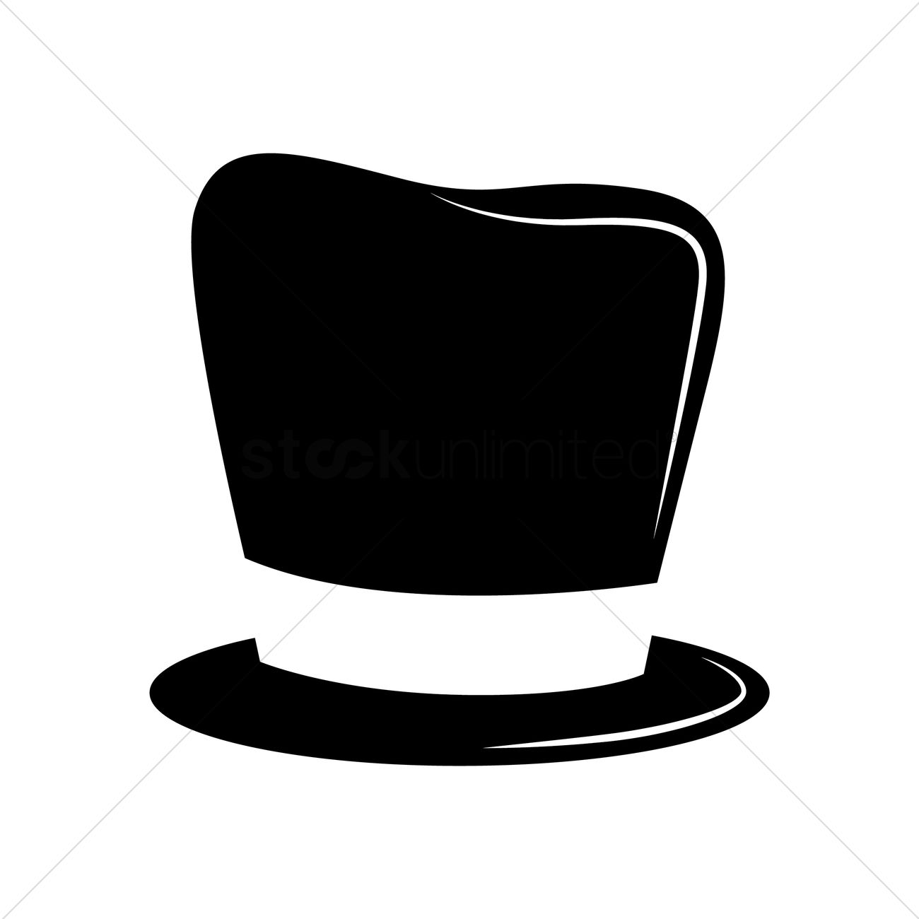 Silhouette Of A Magician's Hat Vector Image 1300x1300 Silhouette Of A Magician's Hat Vector Image