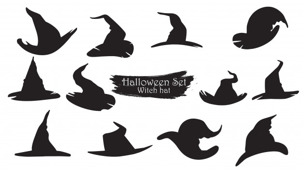 Spooky Witch Hats Silhouette Collection Of Halloween Vector 626x351 Spooky Witch Hats Silhouette Collection Of Halloween Vector