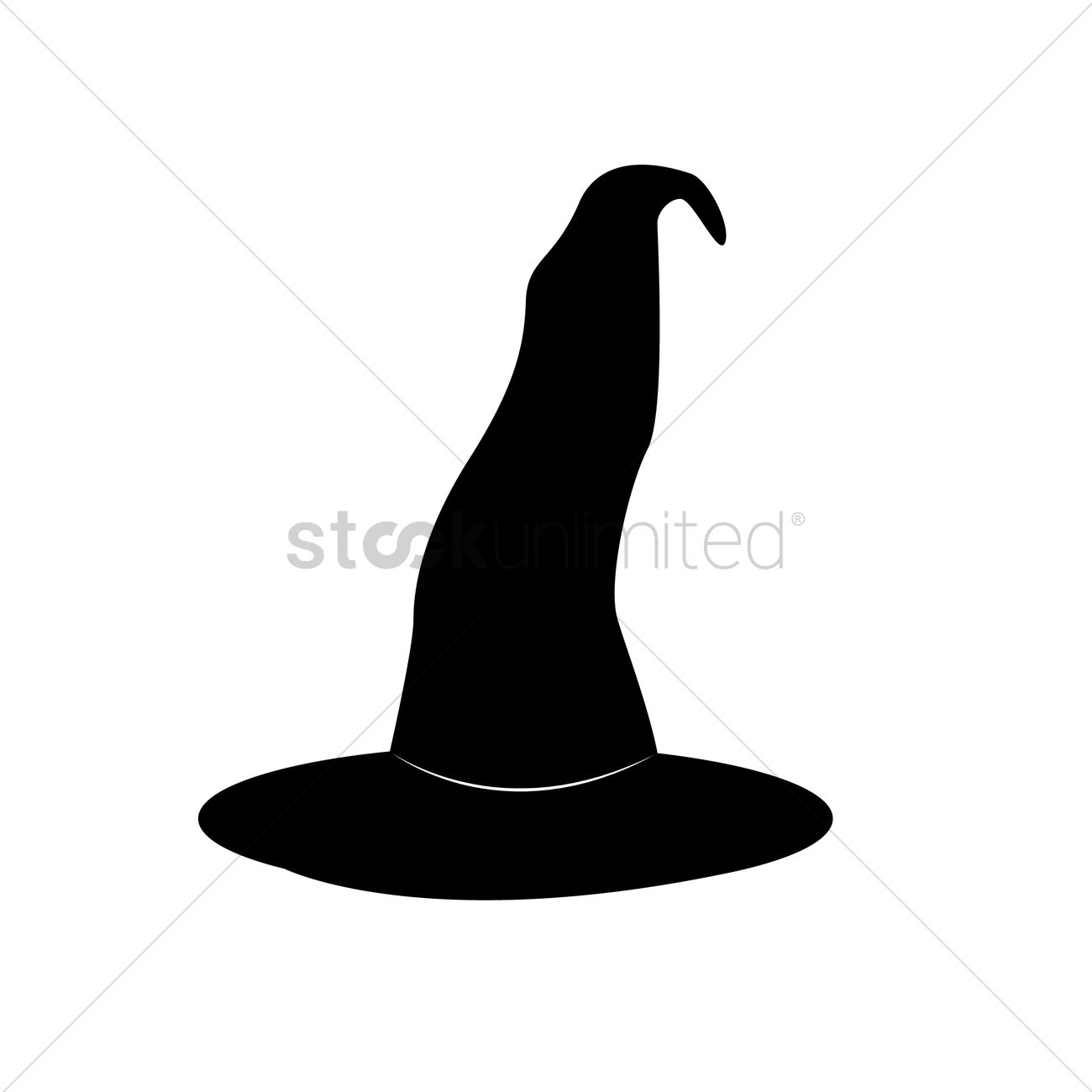 Witch Hat Silhouette Vector Image 1300x1300 Witch Hat Silhouette Vector Image