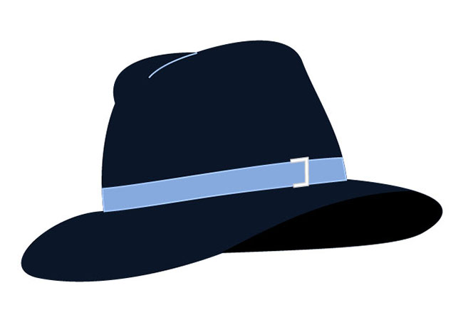 650x460 Fedora Hat Vector