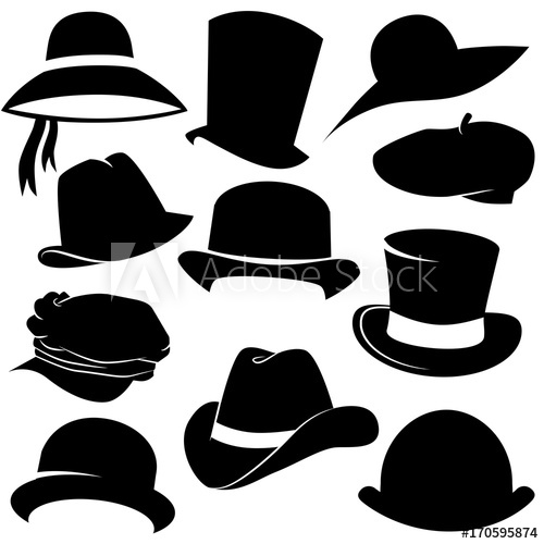 500x500 Hat Vector Icon Set