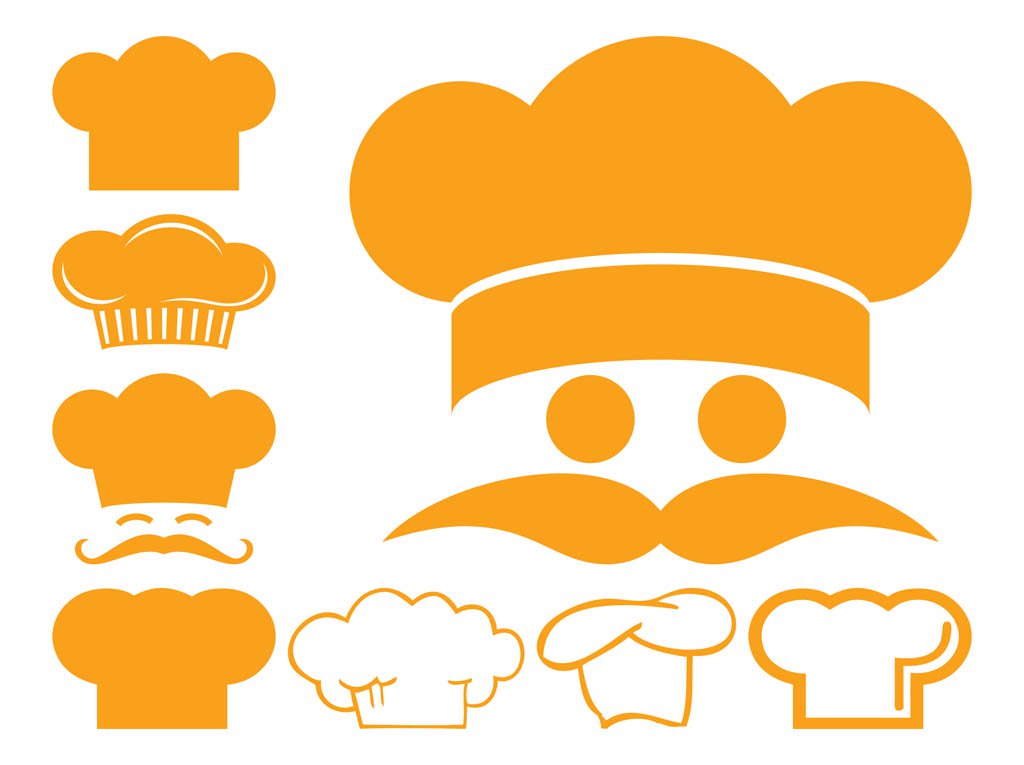 Chef Hat Icons Vector Art Graphics 1024x765 Chef Hat Icons Vector Art Graphics