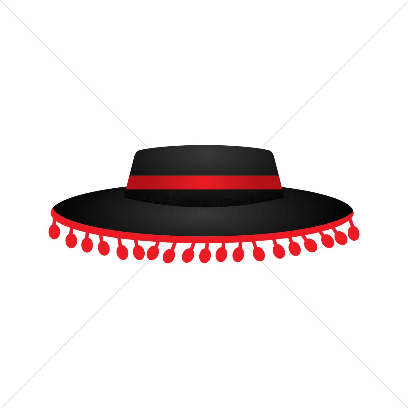 1300x1300 Spanish Folkloric Hat Vector Image