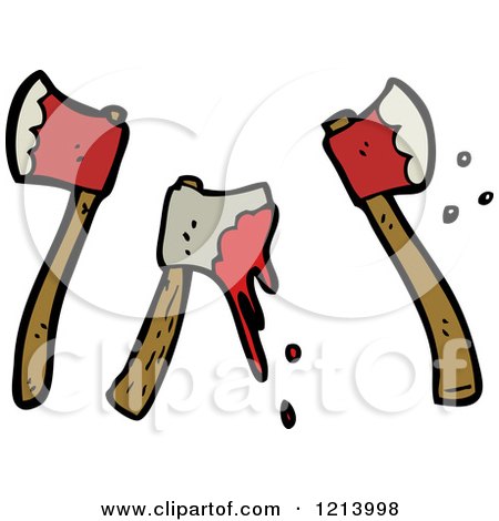 450x470 Cartoon Of Bloody Hatchets