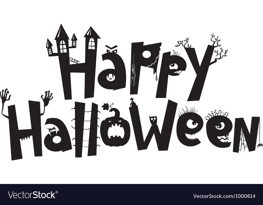 1000x780 Happy Halloween Vector Image