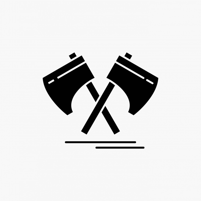 640x640 Axe Hatchet Tool Cutter Viking Glyph Icon Vector Isolated I