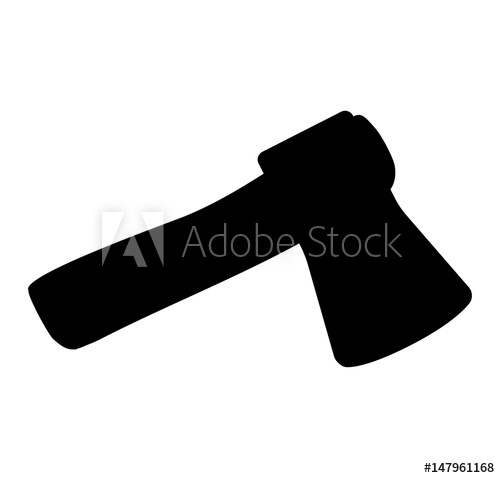 500x478 Cartoon Ax, Hatchet Silhouette Vector Symbol Icon Design