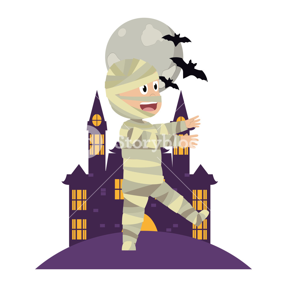 1000x1000 Halloween Boy With Mummy Custome