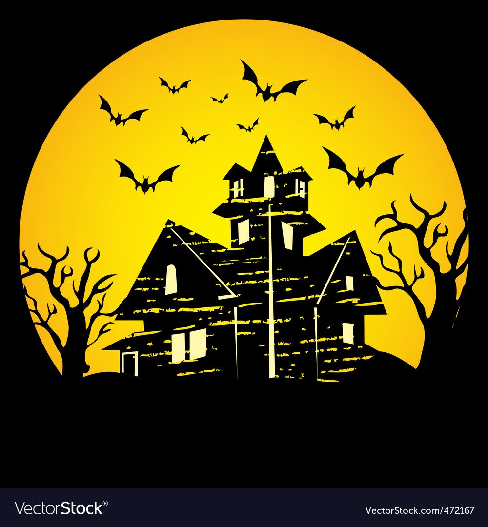 1000x1080 Haunted House Vector