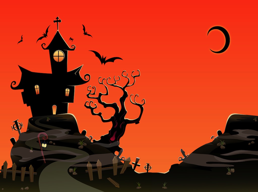 1024x765 Haunted House Vector Art Graphics