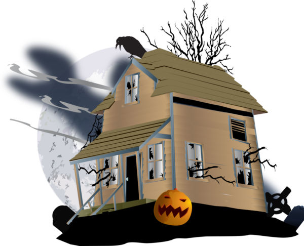600x486 Haunted House Vector