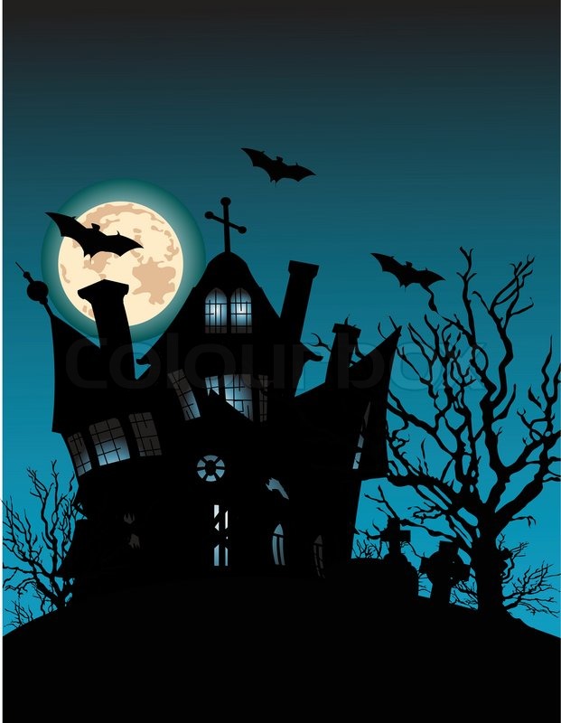 621x800 Illustration Of A Spooky Haunted Ghost Stock Vector Colourbox