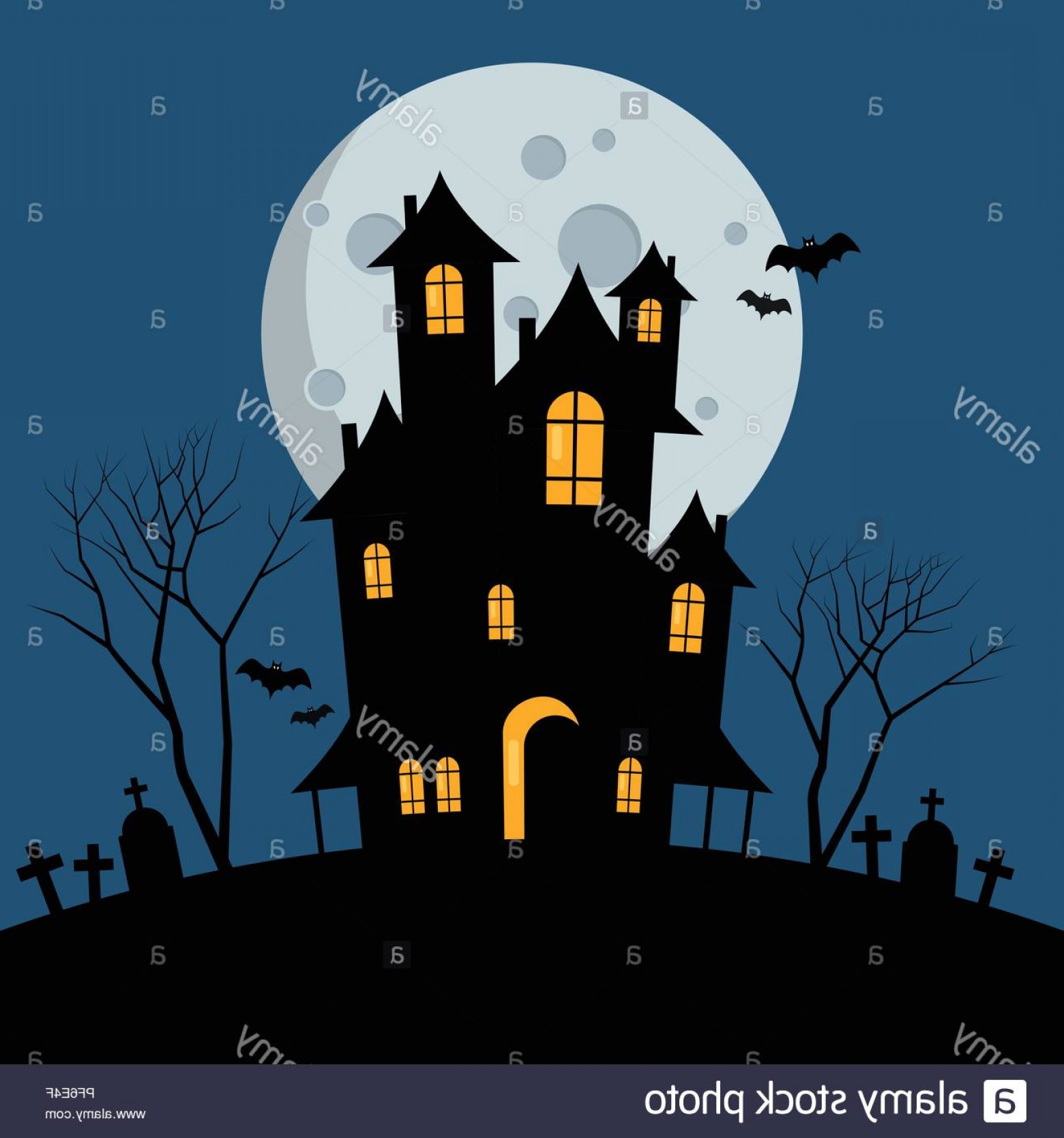 Haunted House Vector at Vectorified.com | Collection of Haunted House ...