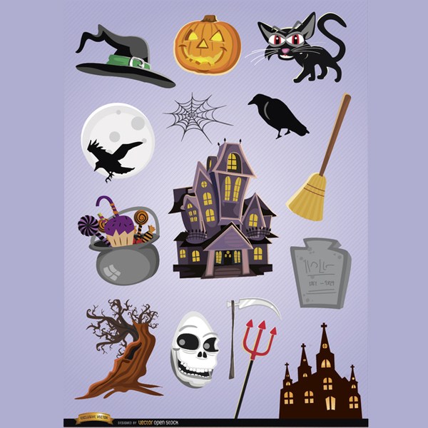 600x600 Halloween Haunted House Vector