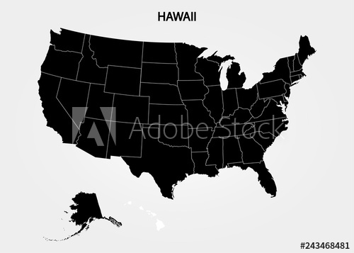 Hawaii Islands States Of America Territory On Gray Background 500x357 Hawaii Islands States Of America Territory On Gray Background