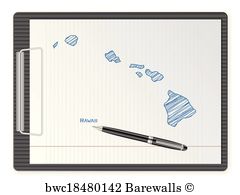 Hawaii Map Vector Posters And Art Prints Barewalls 240x195 Hawaii Map Vector Posters And Art Prints Barewalls