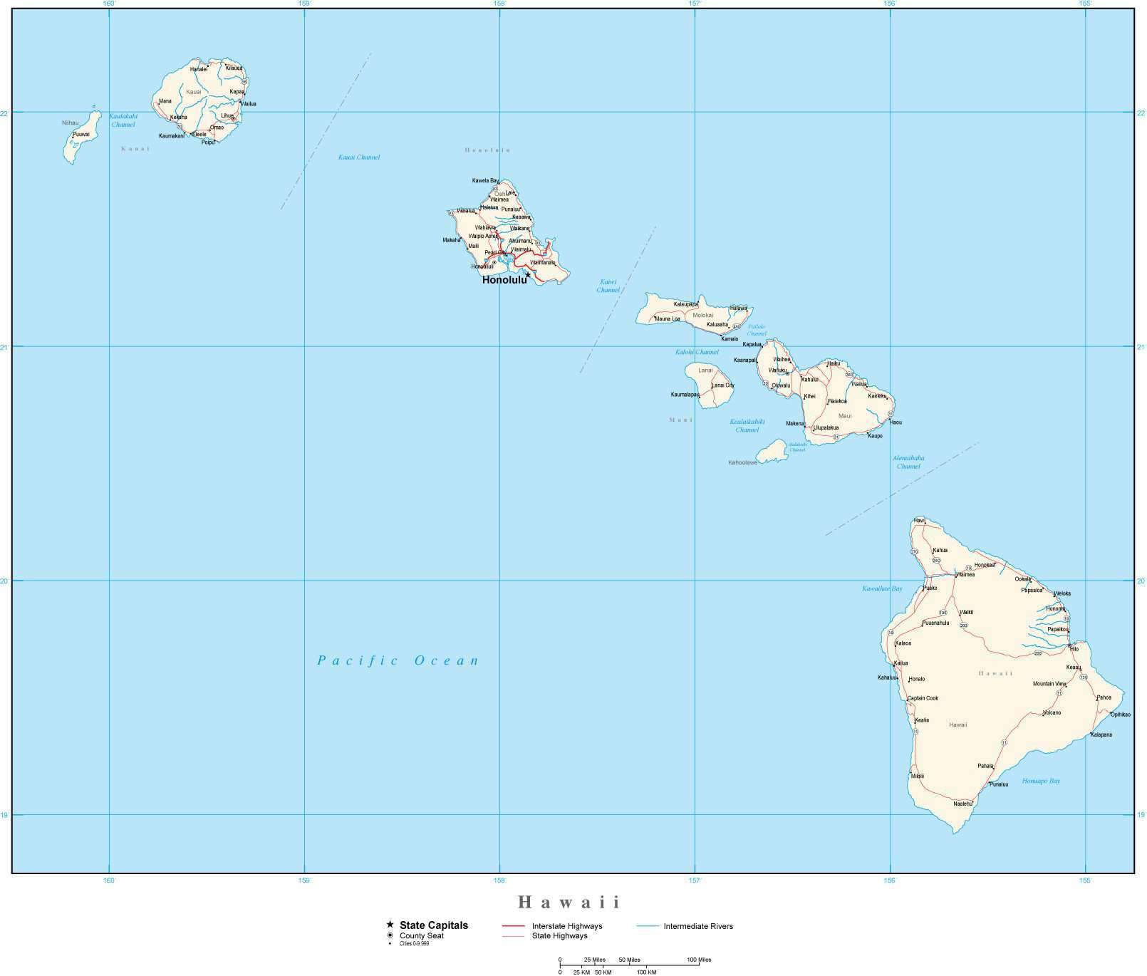 Hawaii Map In Adobe Illustrator Vector Format Map Resources 1610x1370 Hawaii Map In Adobe Illustrator Vector Format Map Resources
