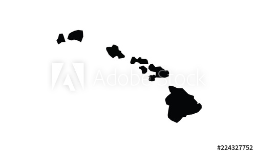 Hawaii Outline Map Black Usa State Borders Black Vector 500x300 Hawaii Outline Map Black Usa State Borders Black Vector