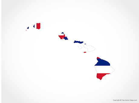 Vector Map Of Hawaii 460x341 Vector Map Of Hawaii
