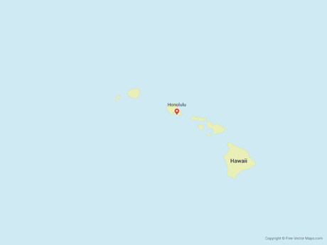 Vector Map Of Hawaii Free Vector Maps 460x345 Vector Map Of Hawaii Free Vector Maps