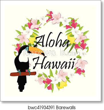 Aloha Hawaii Vector, Art Print Barewalls Posters Prints 362x382 Aloha Hawaii Vector, Art Print Barewalls Posters Prints